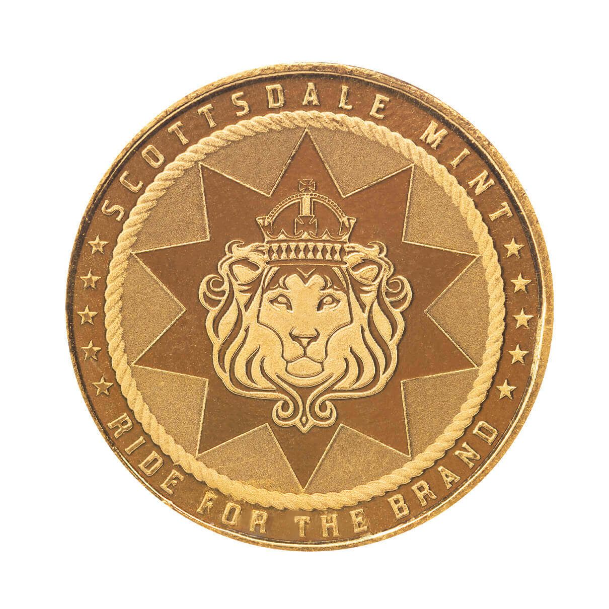 Scottsdale Cowboy with Buffalo Privy Tenth oz 9999 Gold Round