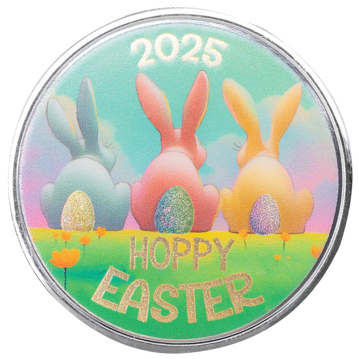 Easter | Backyard Buddies 1 oz 999 Fine Silver Color Round