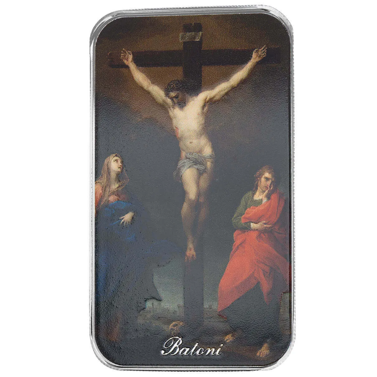 Easter | The Crucifixion by Pompeo Batoni 1 oz 999 Fine Silver Color Bar