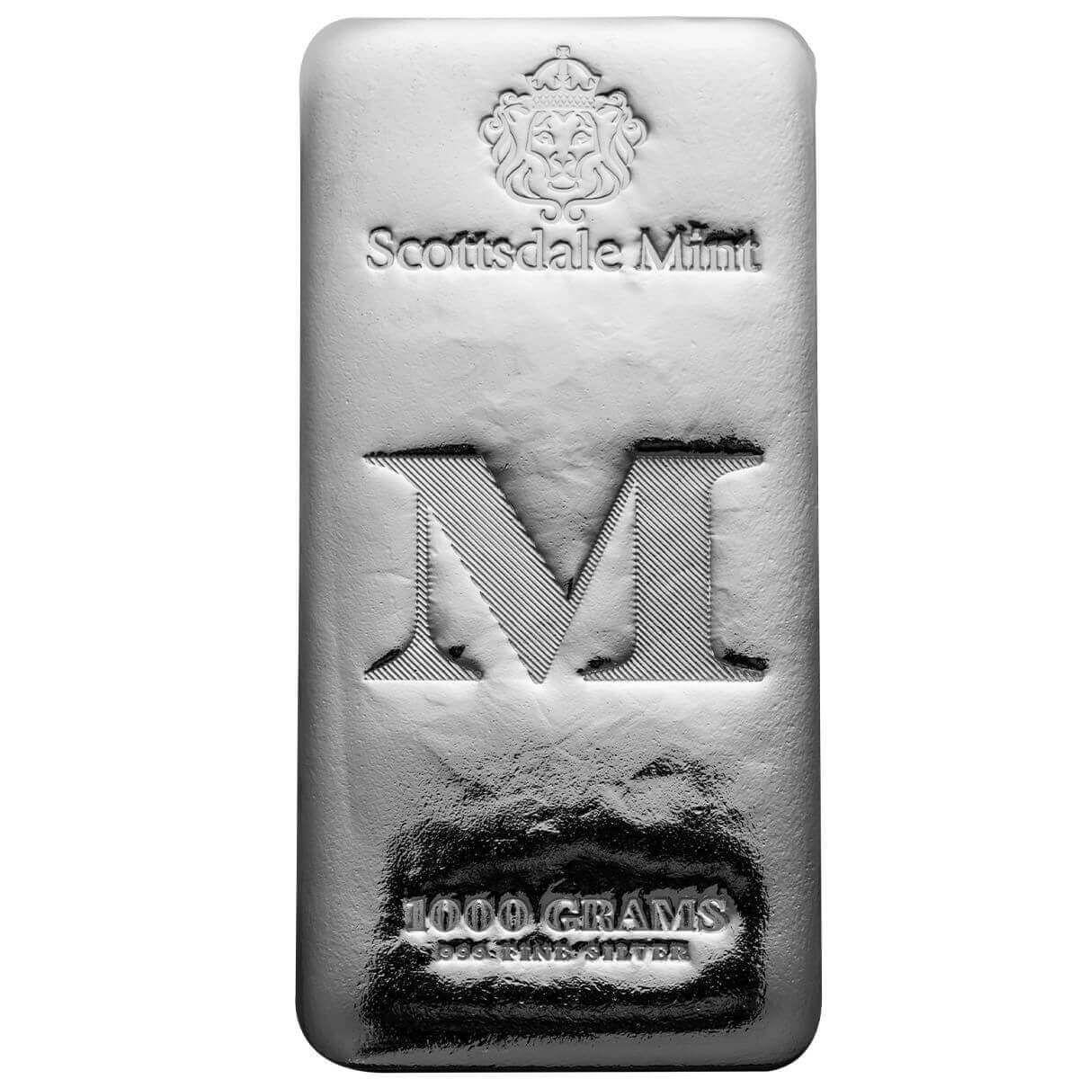 Imperium Collection | “M” 1000 Gram 999 Fine Silver Cast Bar