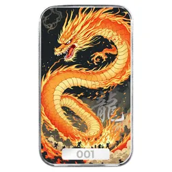 2025 Scottsdale Mint Lucky Dragon 1 Troy Ounce 999 Fine Silver Color Bar 05