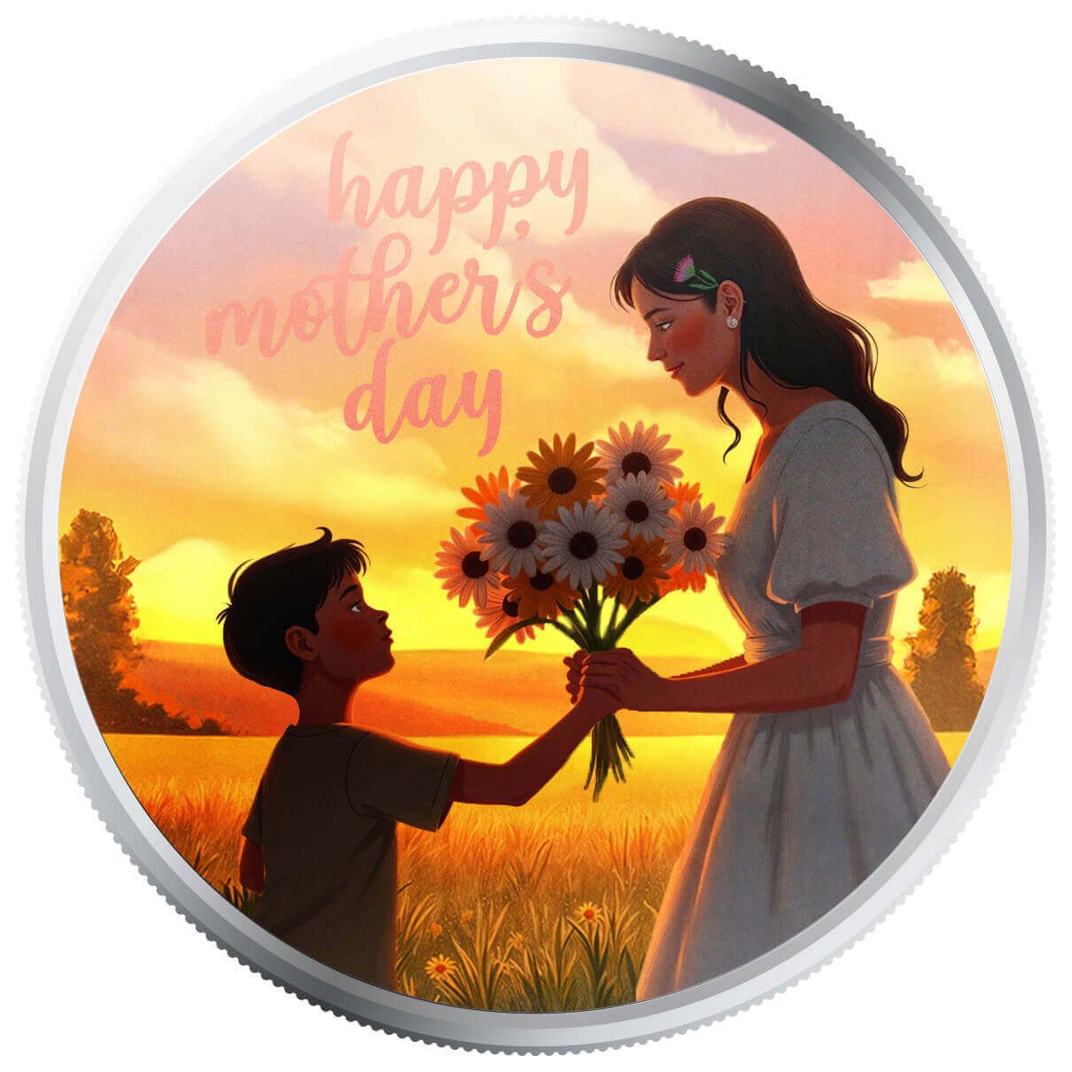 Mother's Day | Hand Picked Flowers 1 oz 999 Fine Silver Color Round