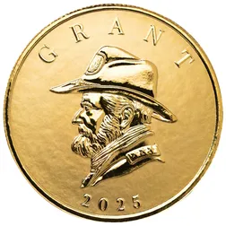 2025 Scottsdale Mint Samoa Commader Ulysses Grant 5 Troy Ounce 9999 Fine Proof Like Gold 20 Dollars Coin 04