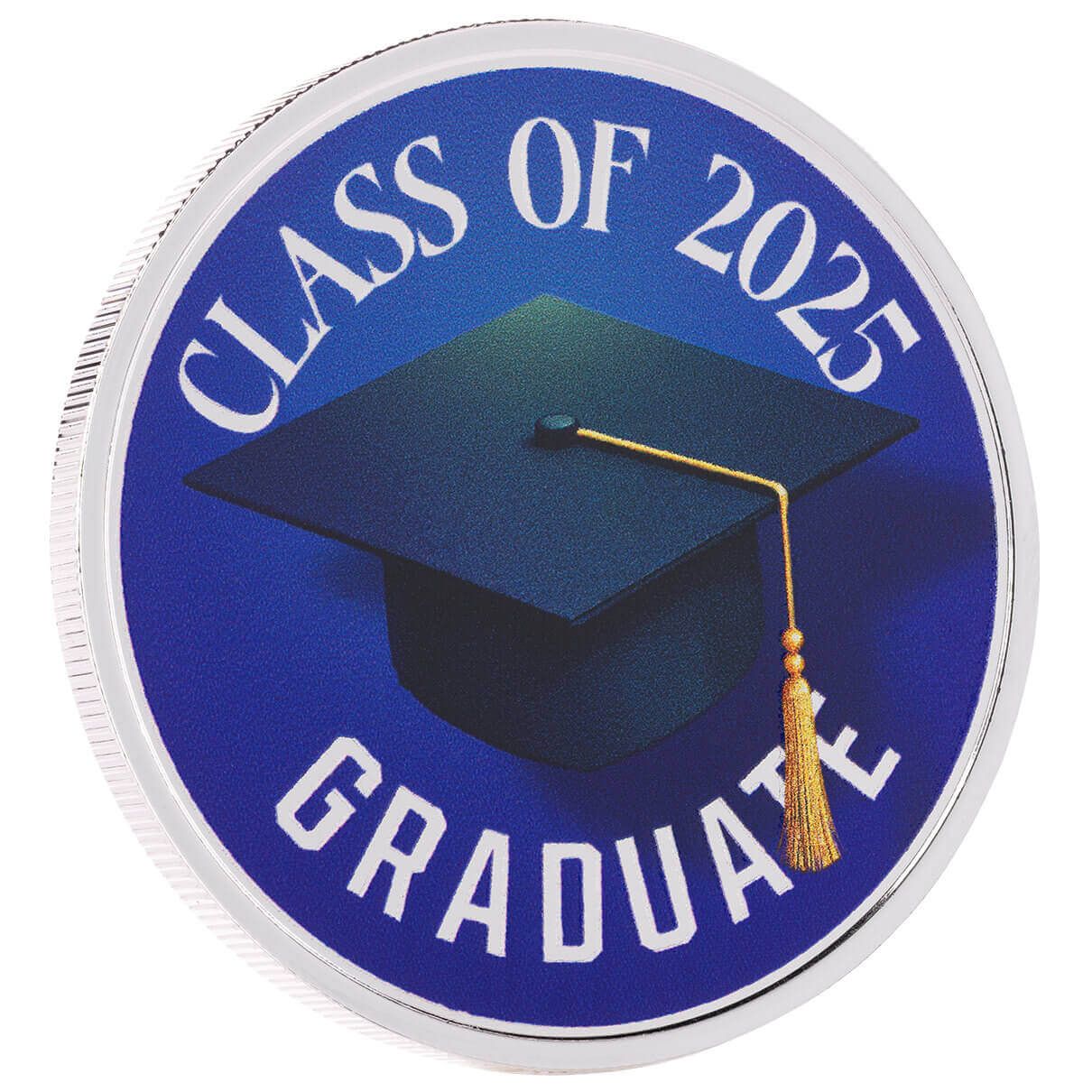 Class of 2025 | Classic Navy Cap 1 oz 999 Fine Silver Color Round