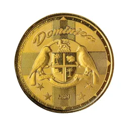 2024 Ec8 Scottsdale Mint Dominica 1 Troy Ounce 999 Fine Gold Proof Like Coin 02