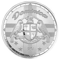 2024 Ec8 Scottsdale Mint Dominica 1 Troy Ounce 999 Fine Silver Proof Like Coin 02