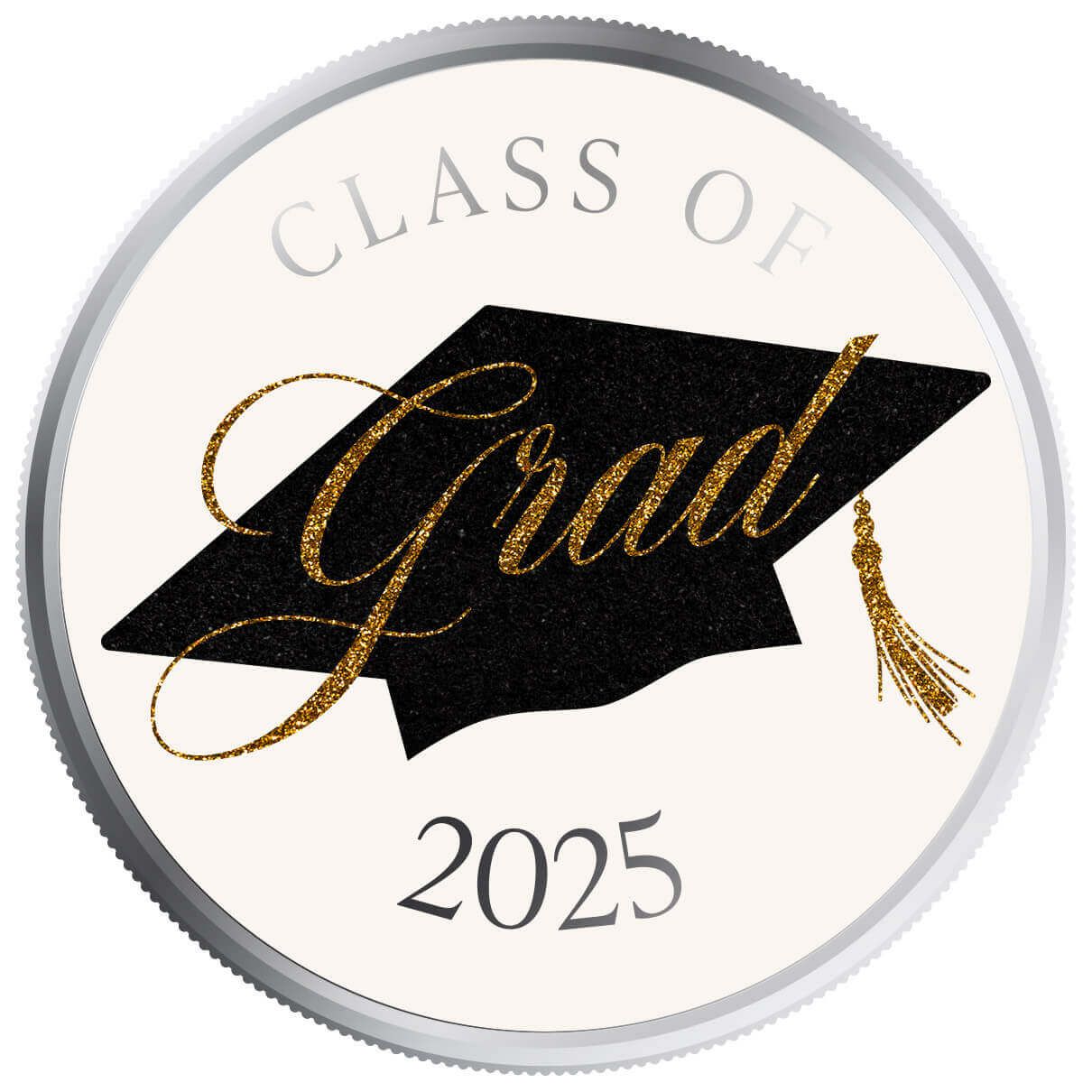 Class of 2025 | Cap Off the Journey 1 oz 999 Fine Silver Color Round
