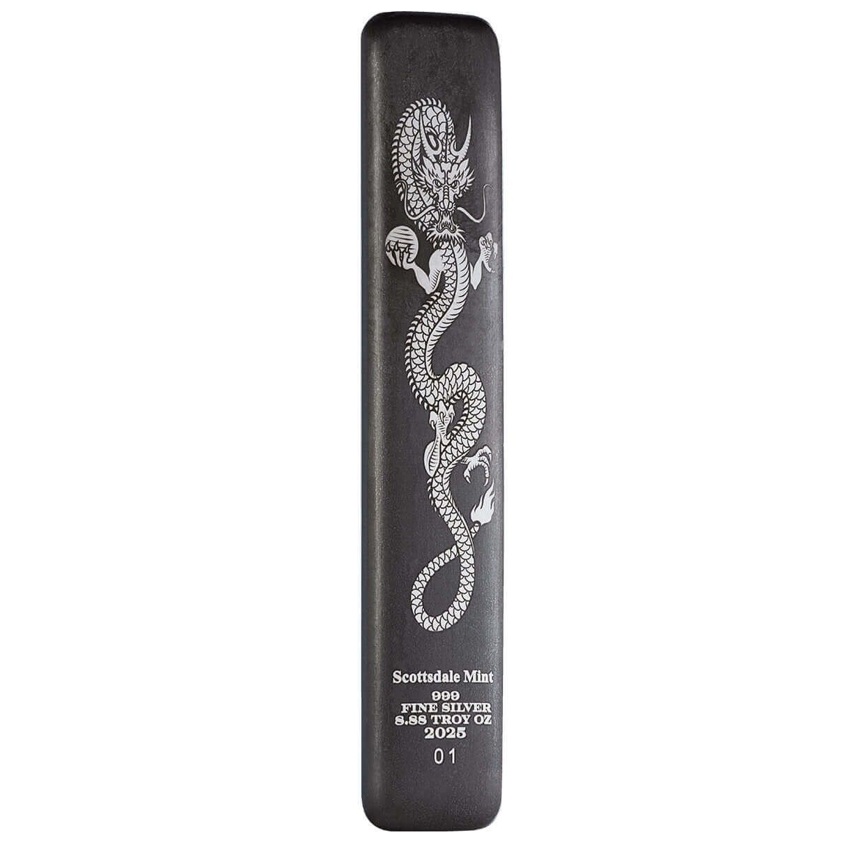 2025 Scottsdale Mint 8.88 oz 999 Fine Silver Antique Lucky Dragon