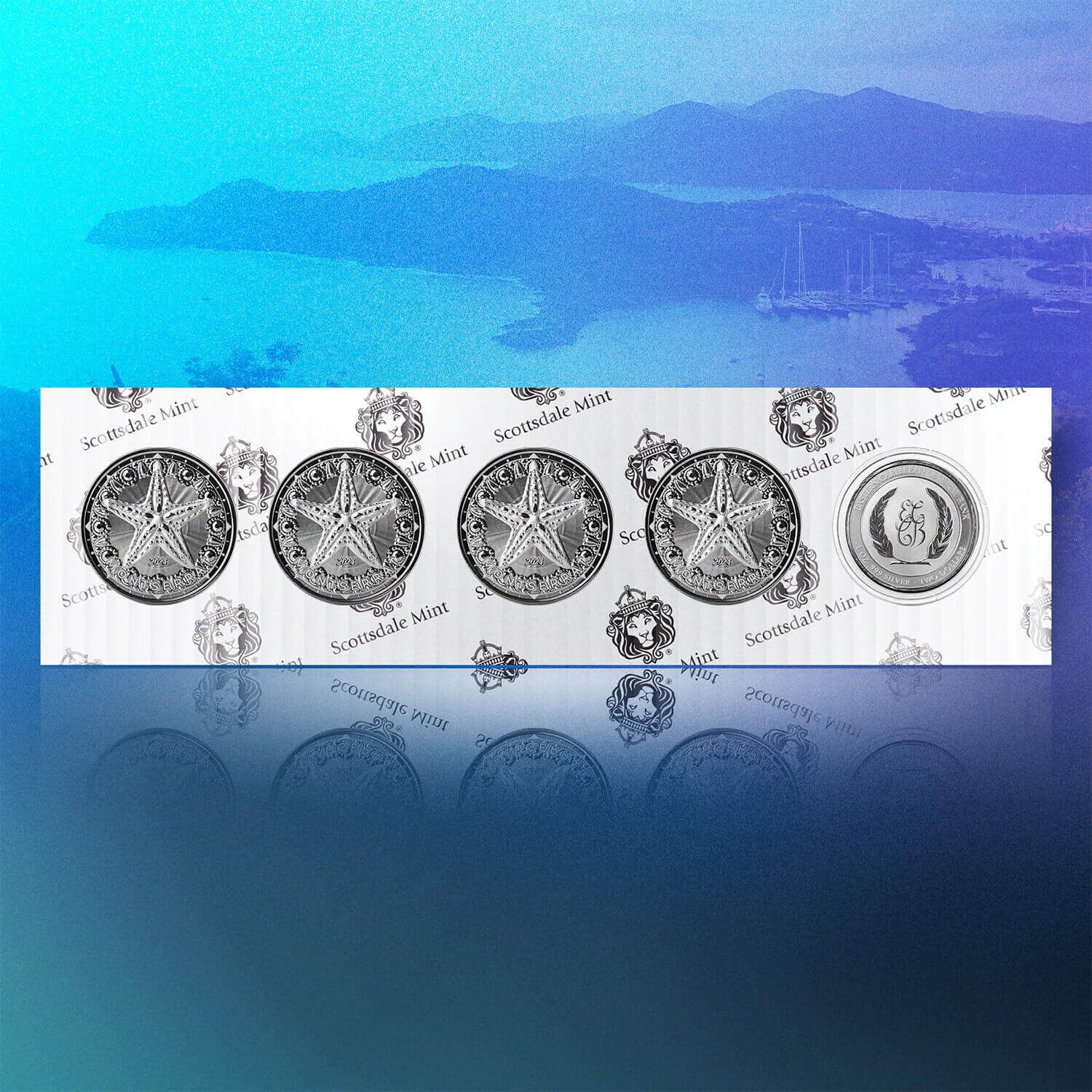 超最新作 2024年 フィジー モナリザ 星月夜 カラー版 1オンス銀貨 純銀