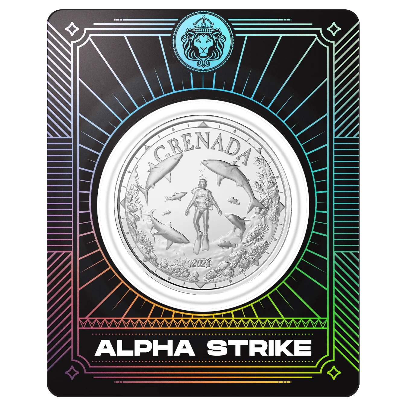 2024 EC8 Grenada | Shark Diver 1 oz 999 Fine Silver Coin