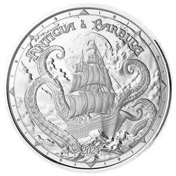 2024 Ec8 Scottsdale Mint Antigua And Barbuda 1 Troy Ounce 999 Fine Silver Proof Like Coin 02