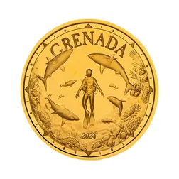 2024 Ec8 Scottsdale Mint Grenada 1 Troy Ounce 999 Fine Gold Proof Like Coin 02