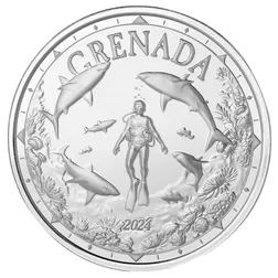 2024 Ec8 Scottsdale Mint Grenada 1 Troy Ounce 999 Fine Silver Proof Like Coin 02