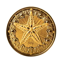 2024 Ec8 Scottsdale Mint Montserrat 1 Troy Ounce 999 Fine Gold Proof Like Coin 02