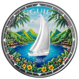 2024 Scottsdale Mint Ec8 Anguilla 1 Troy Ounce 999 Fine Silver Proof Like Coin 02 1