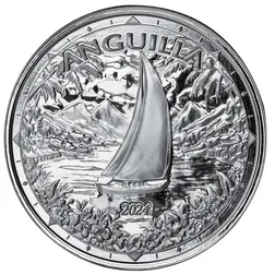 2024 Scottsdale Mint Ec8 Anguilla 1 Troy Ounce 999 Fine Silver Proof Like Coin 02