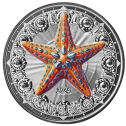 2024 Scottsdale Mint Ec8 Montserrat 1 Troy Ounce 999 Fine Silver Color Proof Like Coin 02
