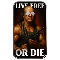 2025 Scottsdale Mint 4th Of July Americana 1 Troy Ounce 999 Fine Silver Color Bars 06 Live Free Die
