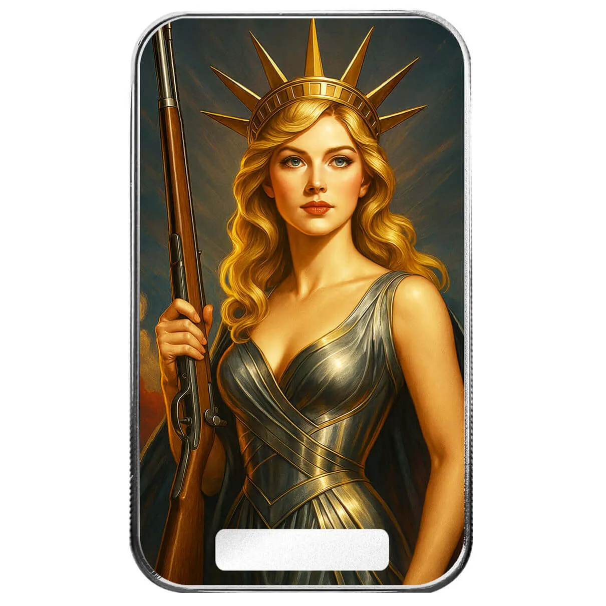 2025 Americana | Lady Liberty 1 Troy oz 999 Fine Silver Color Bar
