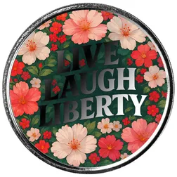 2025 Scottsdale Mint 4th Of July Americana 1 Troy Ounce 999 Fine Silver Color Bars Live Luagh Liberty 20