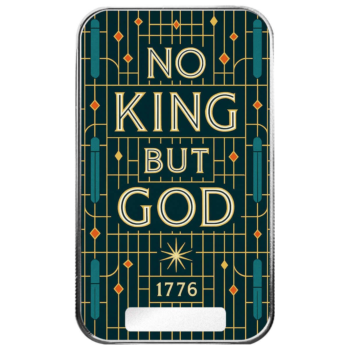2025 Americana | No King but God 1 Troy oz 999 Fine Silver Color Bar