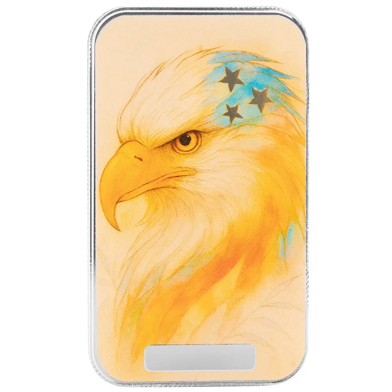 2025 Scottsdale Mint Pastel Bald Eagle Portrait 1 Troy Ounce 999 Fine Silver Color Bar 02