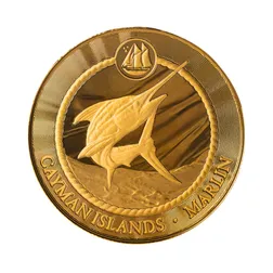 2025 Scottsdale Mint Cayman Islands Monetary Authority Blue Marlin 1 Troy Ounce 9999 Fine Gold Proof Like Legal Tender Coin 04