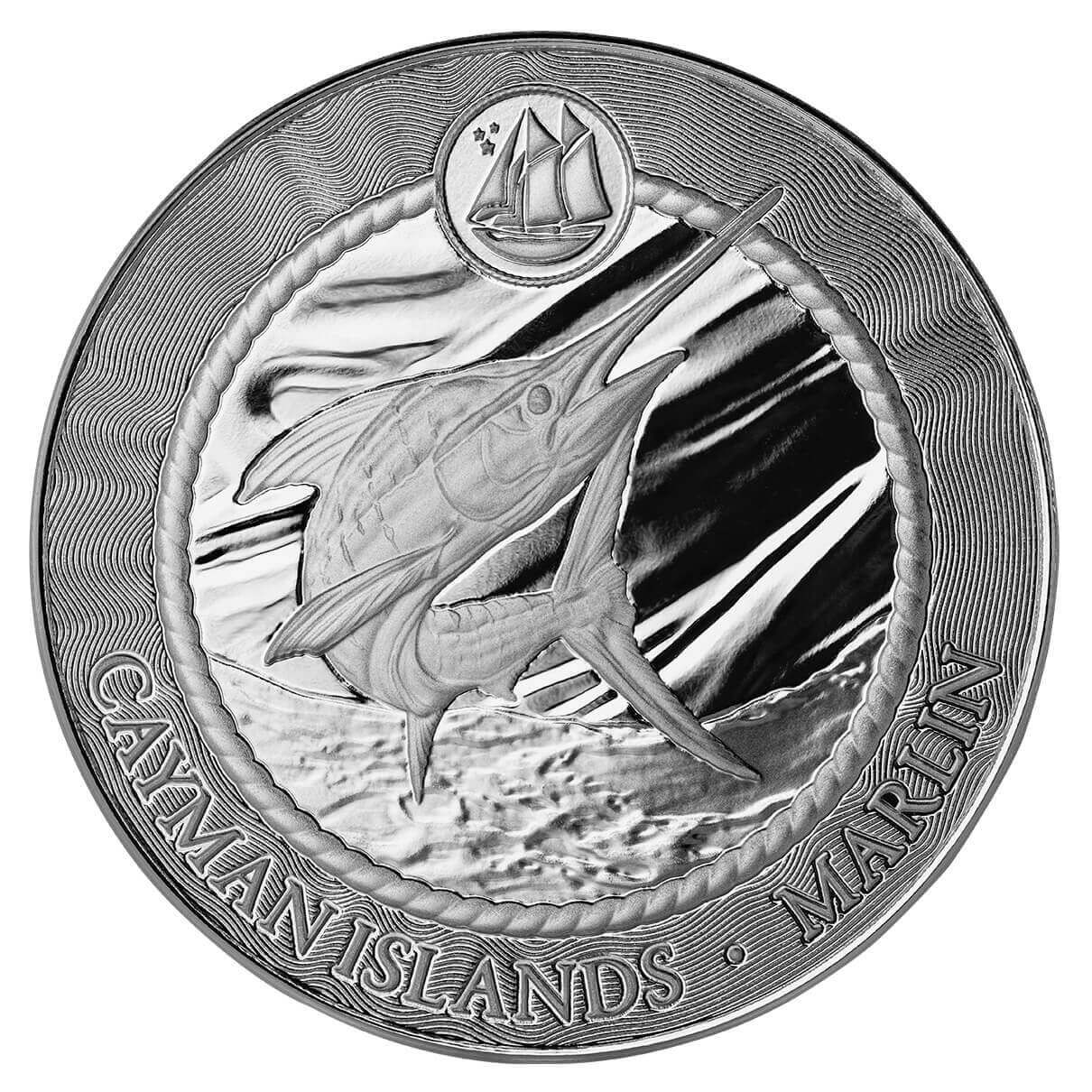 2025 Cayman Islands | Marlin 1 Troy oz 9999 Fine Silver Coin