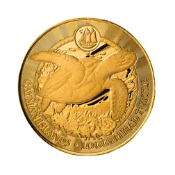 2025 Scottsdale Mint Cayman Islands Monetary Authority Loggerhead Turtle 1 Troy Ounce 9999 Fine Gold Proof Like Legal Tender Coin 02