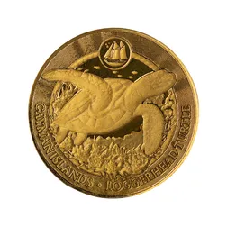 2025 Scottsdale Mint Cayman Islands Monetary Authority Loggerhead Turtle Tenth Troy Ounce 9999 Fine Gold Proof Like Legal Tender Coin 02