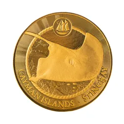 2025 Scottsdale Mint Cayman Islands Monetary Authority Stingray 1 Troy Ounce 9999 Fine Gold Proof Like Legal Tender Coin 02