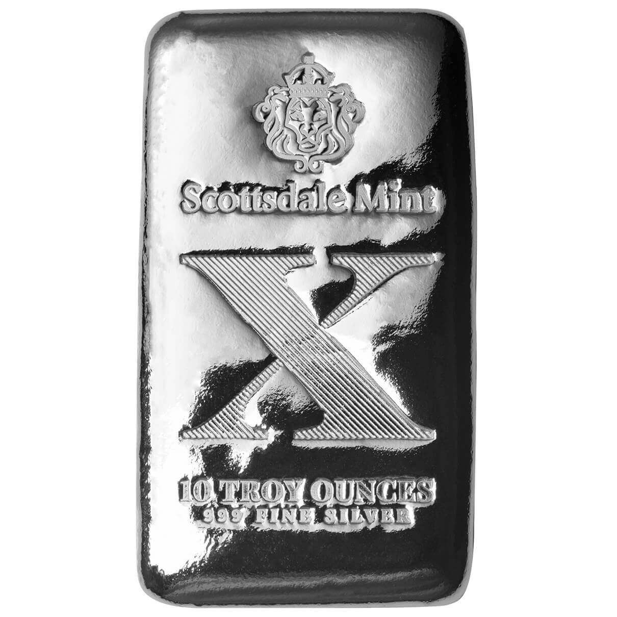 Imperium Collection | “X” 10 oz 999 Fine Silver Cast Bar