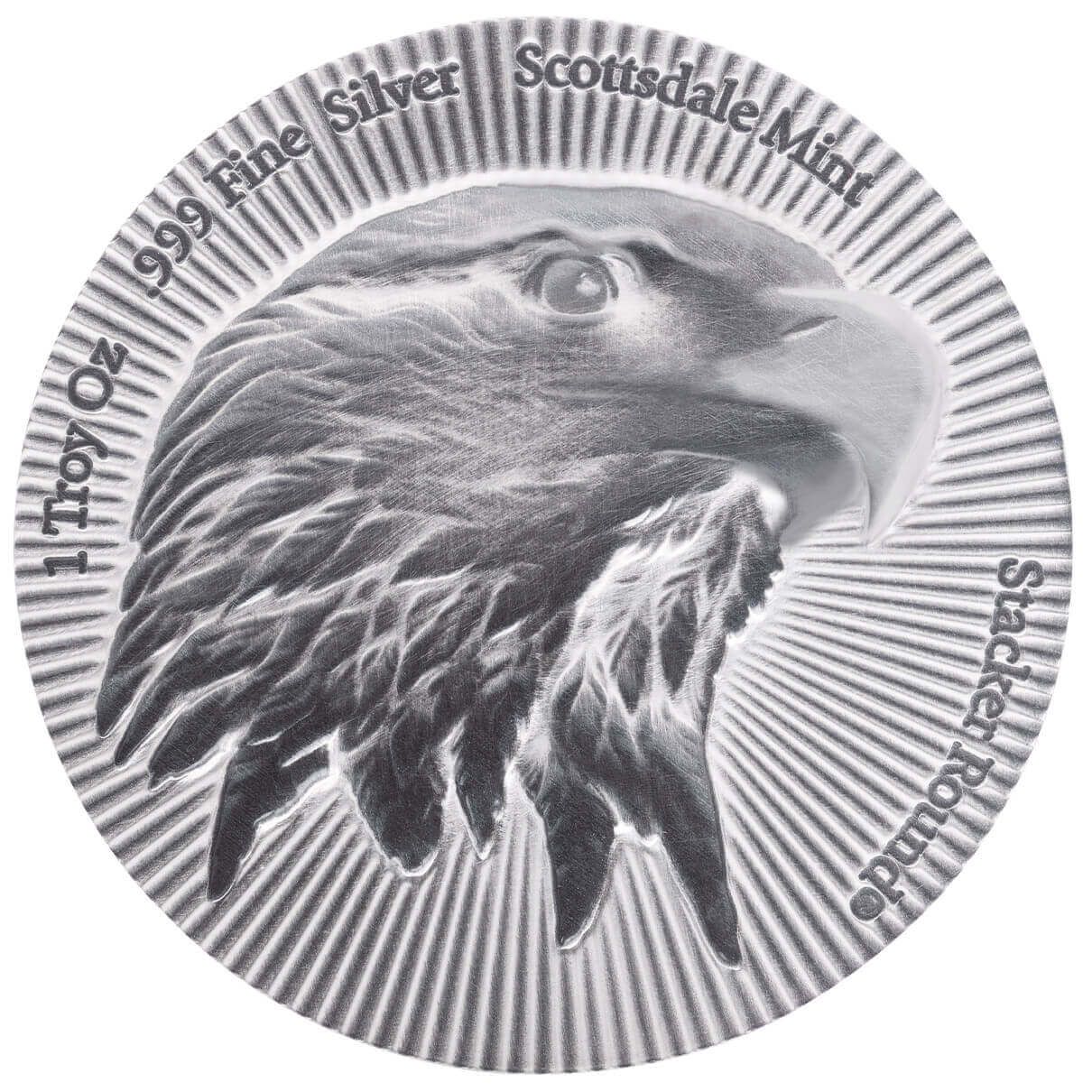 Scottsdale Eagle Stacker® 1 oz Silver Antique Round | Scottsdale Mint