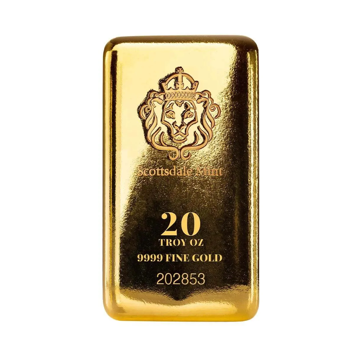 Scottsdale Mint 20 Troy oz 9999 Fine Gold Cast Bar