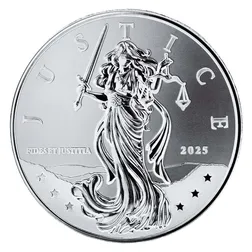 2025 Niue Lady Justice 1 Oz 999 Silver Proof Like Scottsdale Mint 03