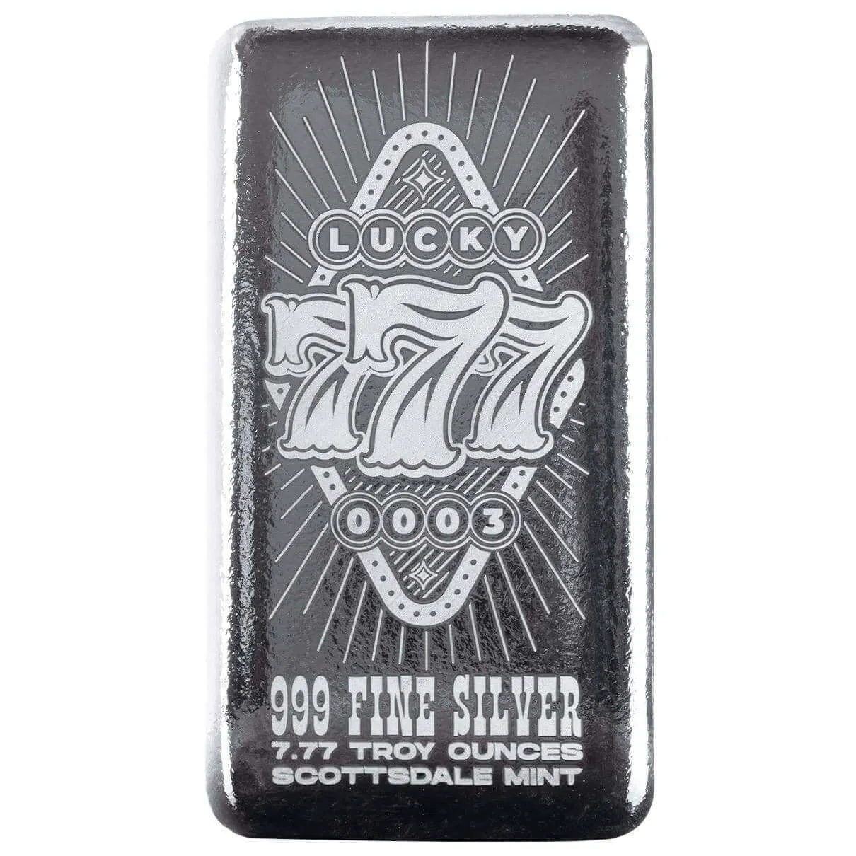 2025 Lucky Sevens Series | 7.77 oz .999 Fine Silver Cast Bar