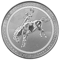 2025 Scottsdale Mint Cowboy 1 Troy Ounce 9999 Fine Silver Round 08 1