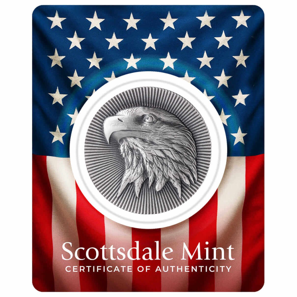 Scottsdale Eagle Stacker® 1 oz Silver Antique Round | Scottsdale Mint