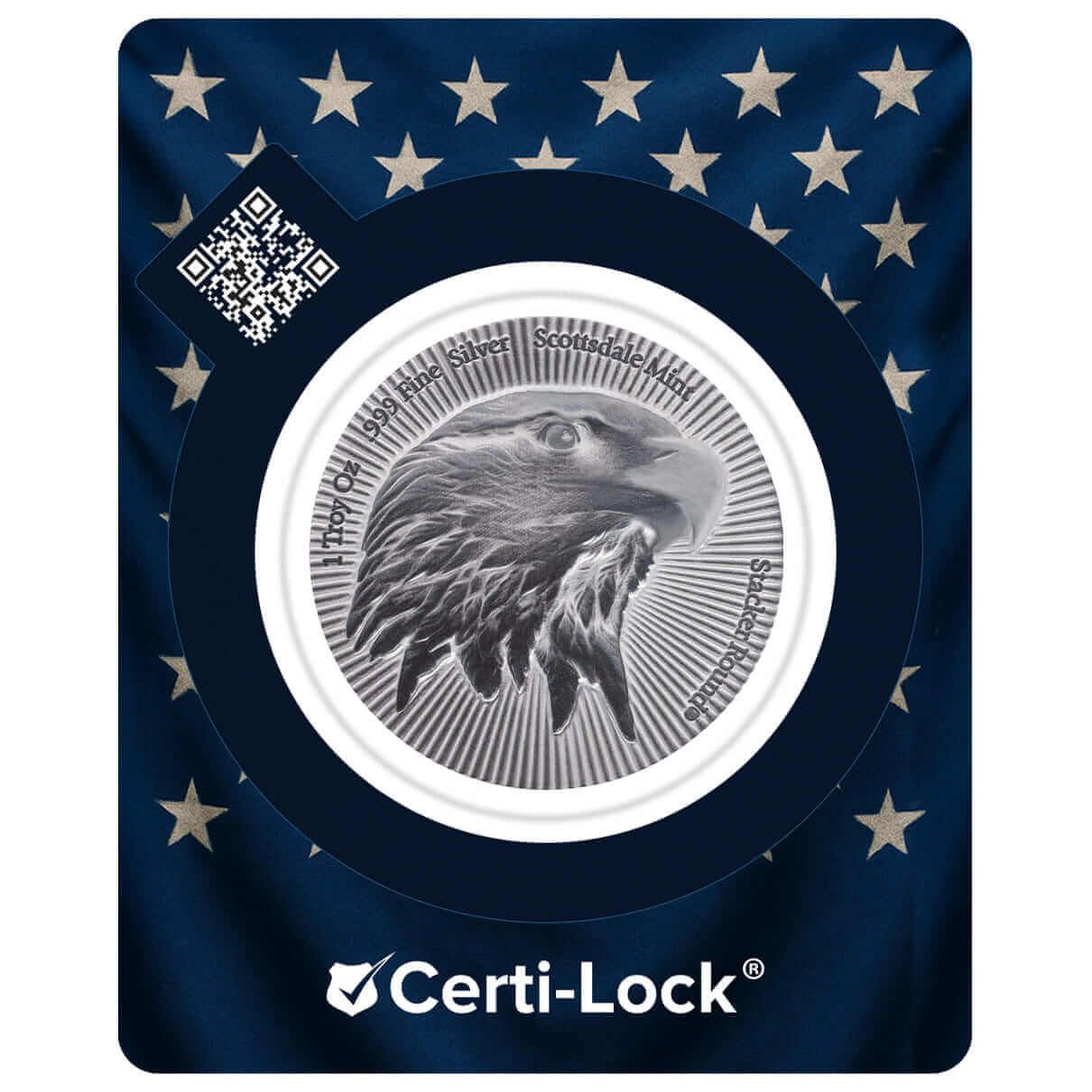 Scottsdale Eagle Stacker® 1 oz Silver Antique Round | Scottsdale Mint