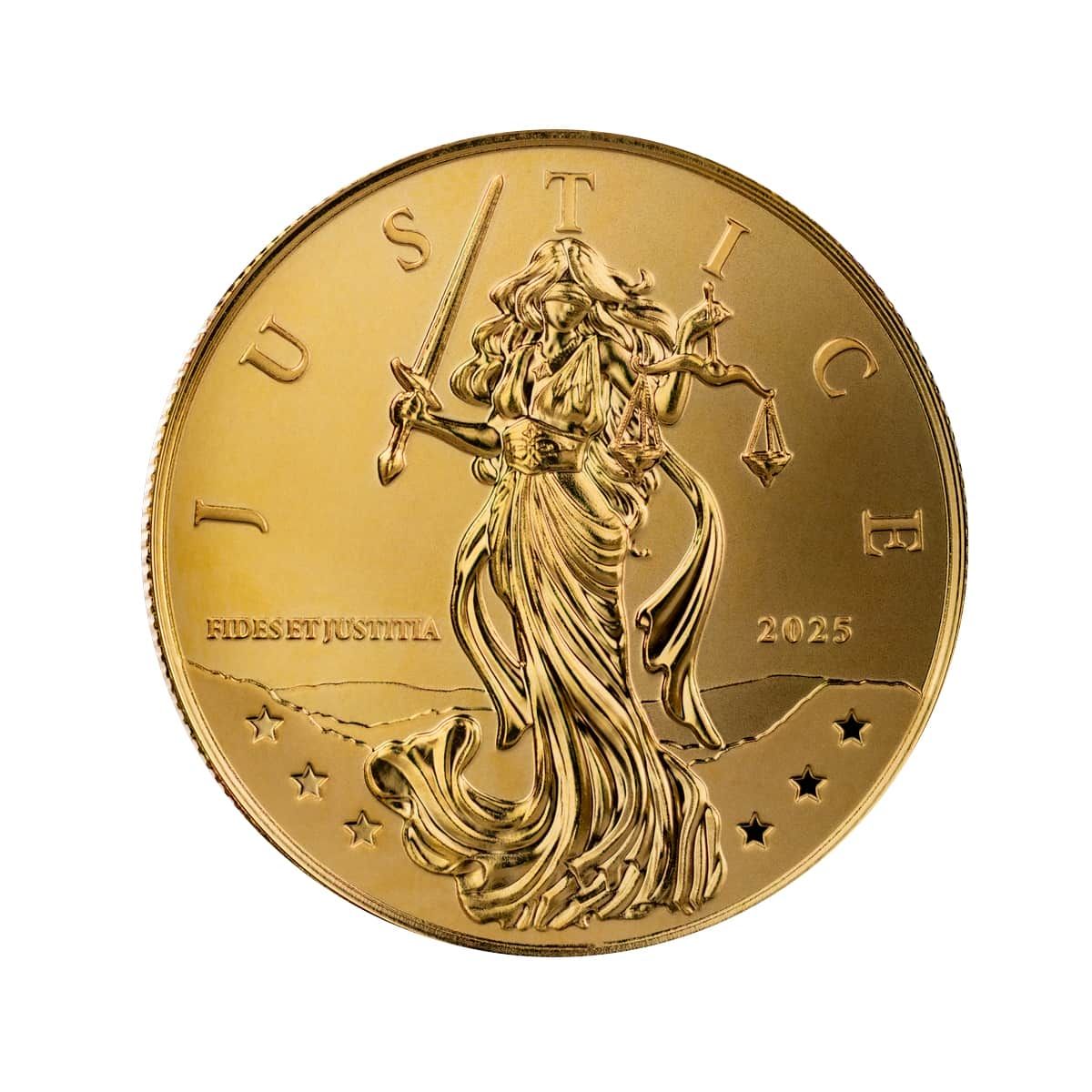 2025 Niue | Lady Justice 1 oz 9999 Fine Gold Coin | Scottsdale Mint