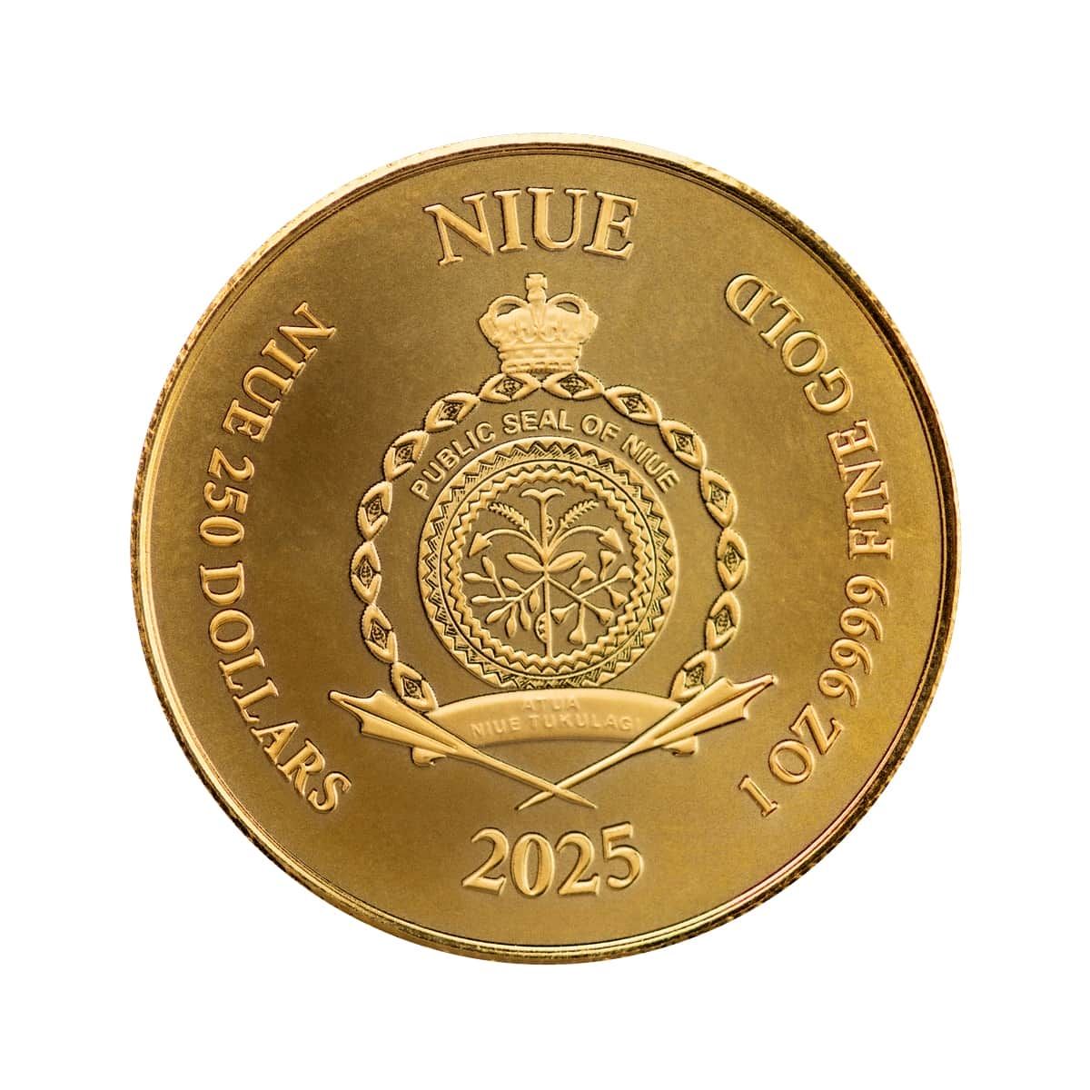 2025 Niue | Lady Justice 1 oz 9999 Fine Gold Coin | Scottsdale Mint