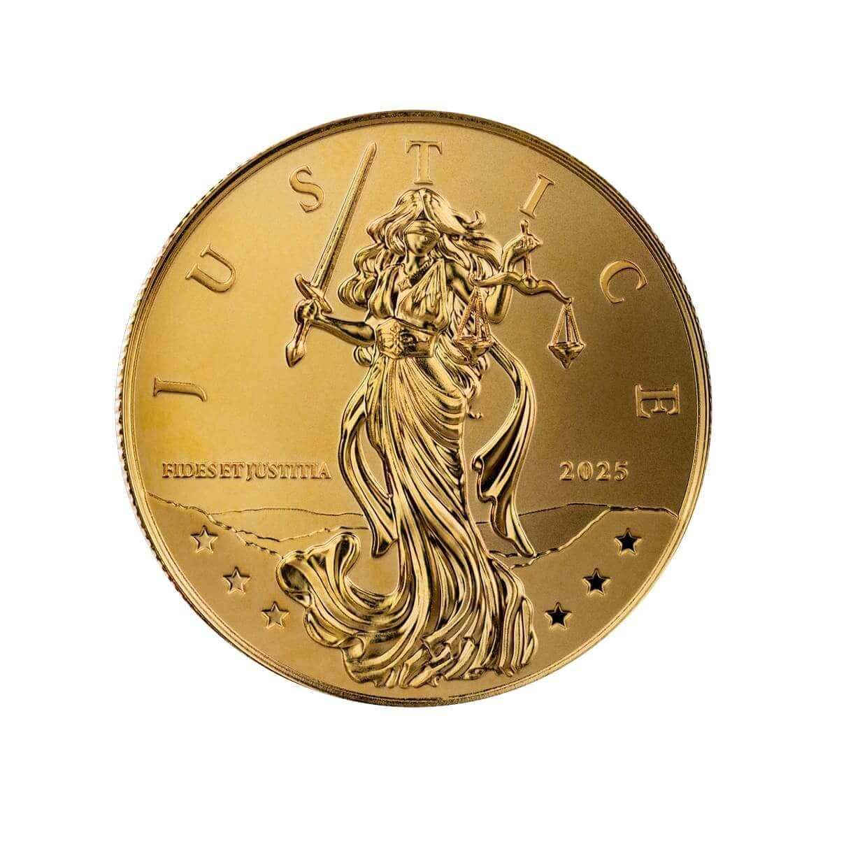 2025 Niue | Lady Justice 1/10th oz 9999 Fine Gold Coin