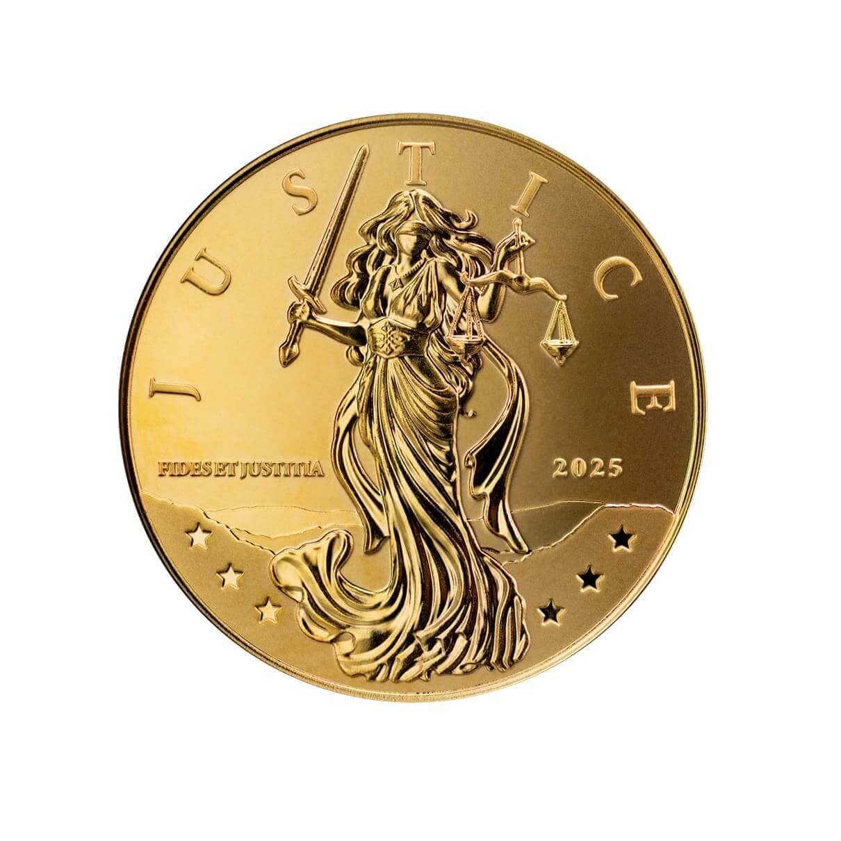 2025 Niue | Lady Justice 1/10th oz 9999 Fine Gold Coin