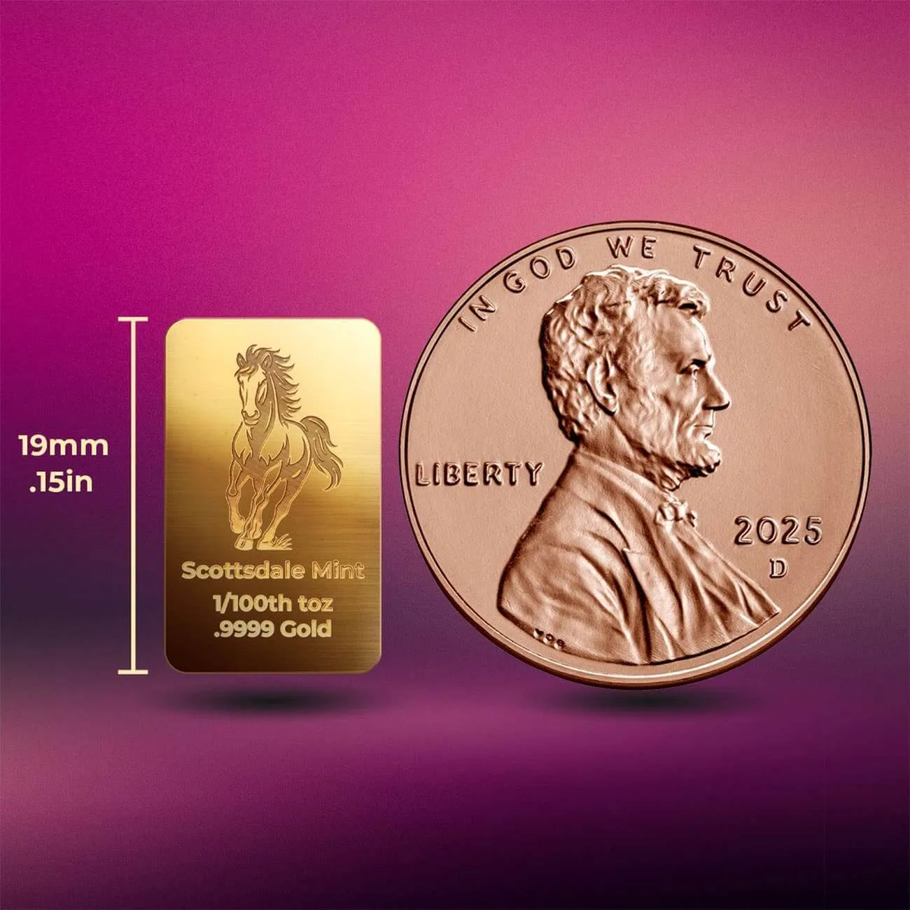 2026 Lunar Year of the Horse 1/100th Gold Bar | Scottsdale Mint