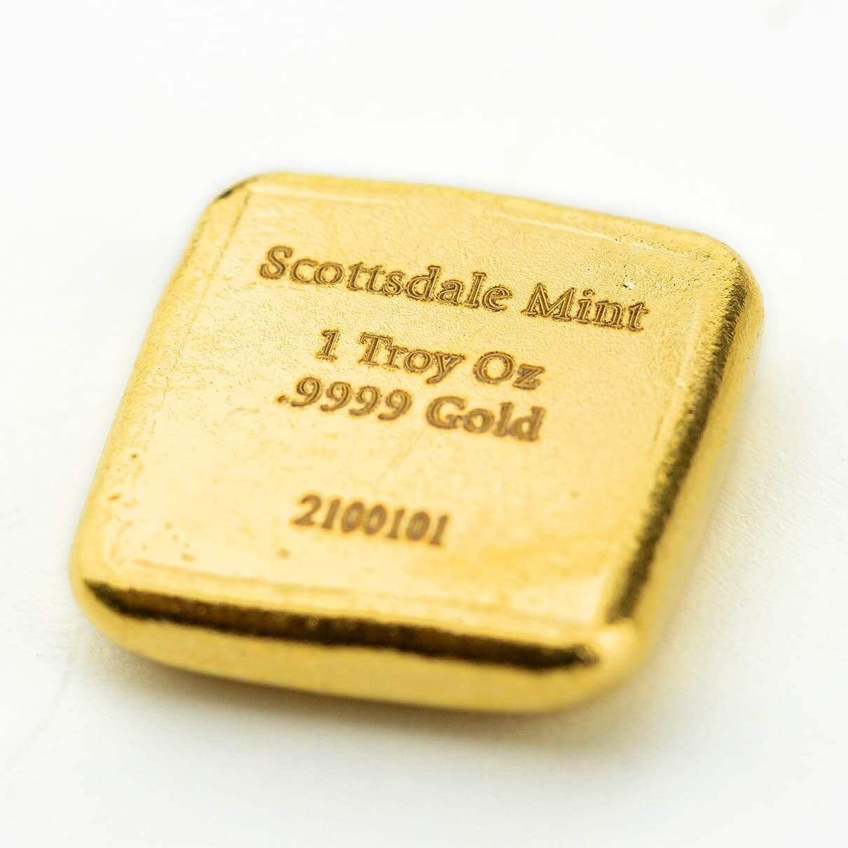 Buy Scottsdale Gold Lion 1 oz .9999 Gold Cast Bar fine silver