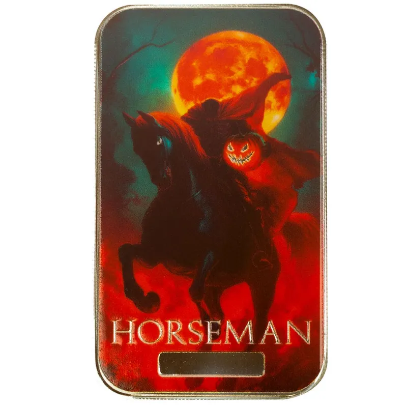 2024 Scottsdale Mint Halloween Monster Collection 1 Troy Ounce 999 Fine Silver Color Bar 05