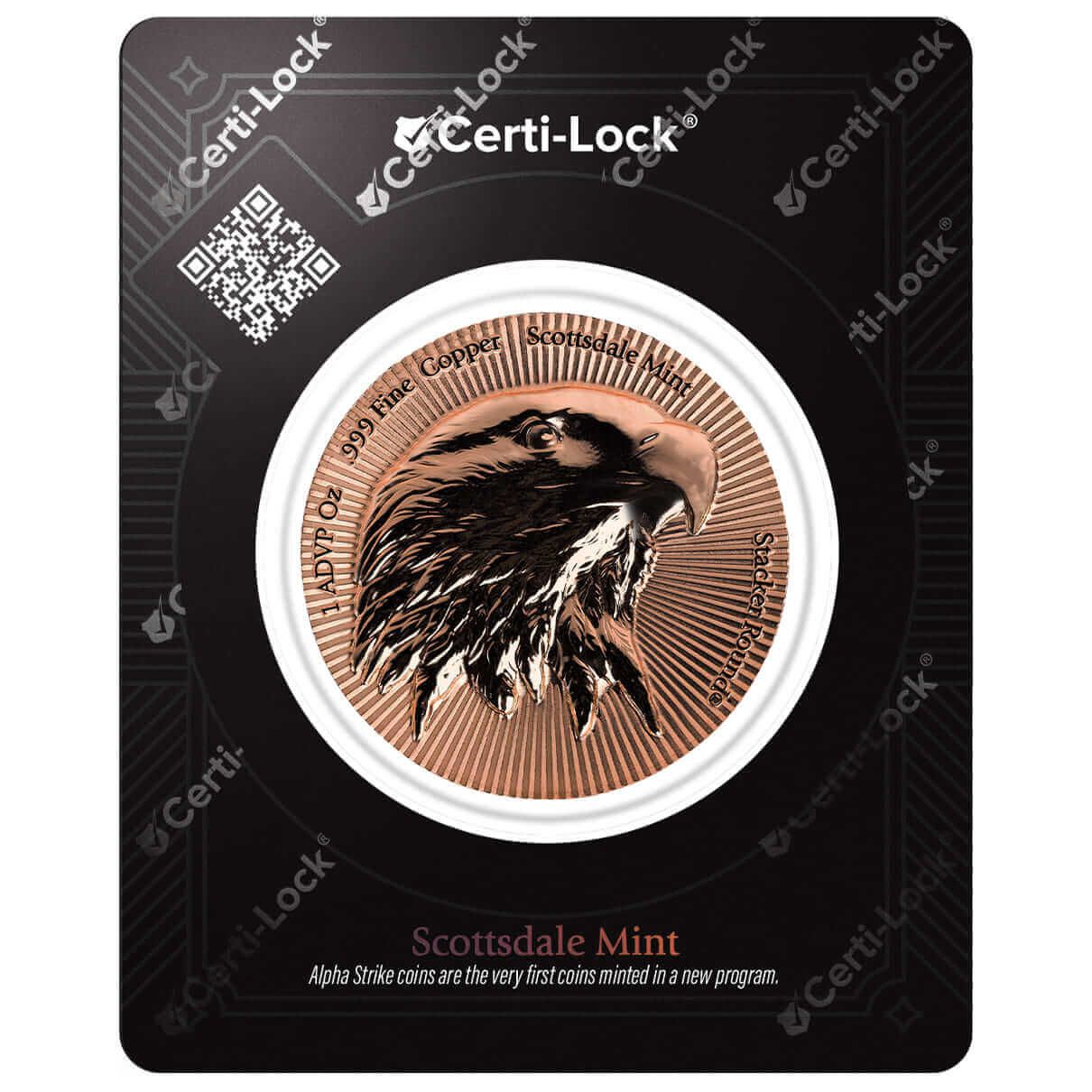 Scottsdale Eagle Stacker® 1 oz Copper Round Alpha Strike