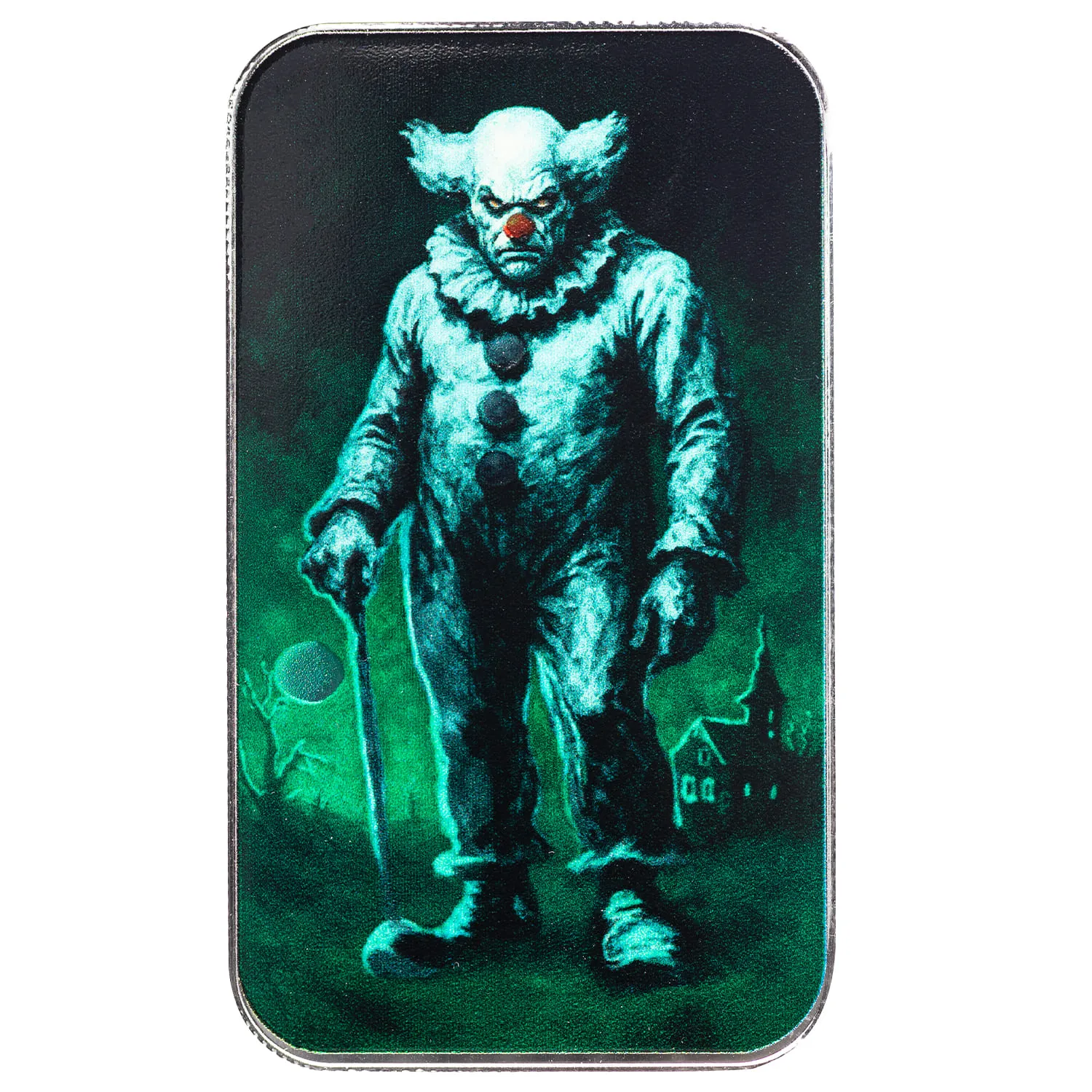 2025 Halloween Horrors | Carnival Clown 1 oz 999 Fine Silver Colorized Bar