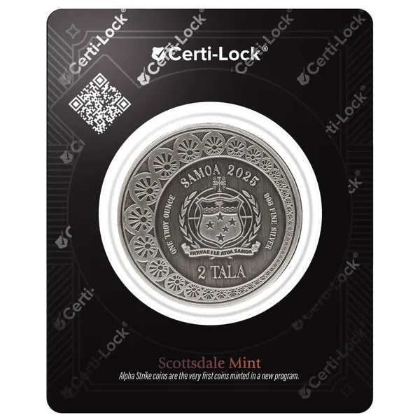2025 Scottsdale Mint Samoa Mermaid 1 Troy Ounce 999 Fine Antique Color Proof Like Coin 03 2