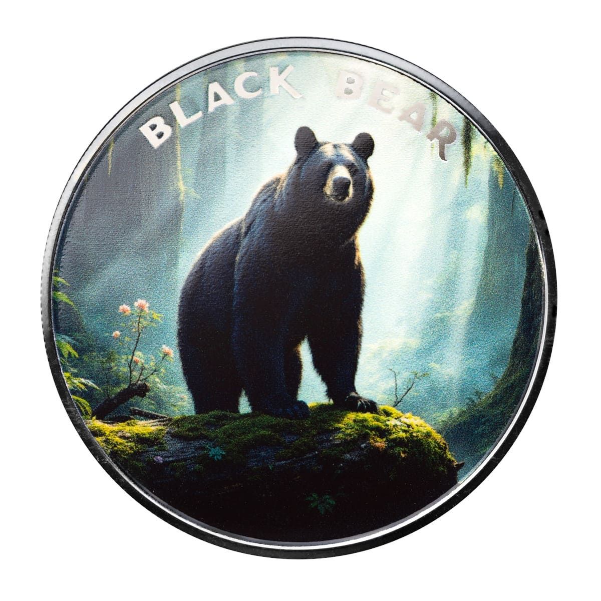 The Wild | Black Bear 1 oz 999 Fine Silver Colorized Round